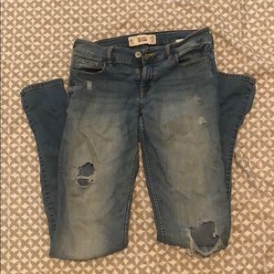Hollister super skinny ripped jeans